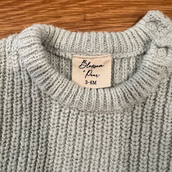 Blossom & Pear teal sweater bubble with matching booties - Picture 3 of 3